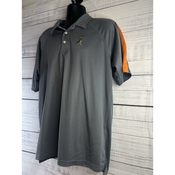 Dunning Performance Golf Polo Shirt Men XL Gray Poly Short Sleeve Golfer Logo - Picture 3 of 12